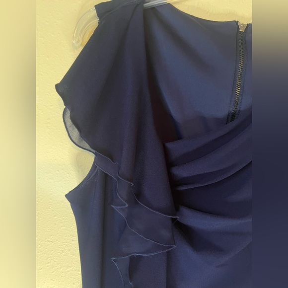 VINCE CAMUTO Women's Formal Sleeveless Navy Sheath Dress Size 14 - Picture 4 of 10